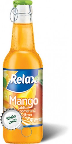 Relax VÍČKO pomeranč 100% 0,25l SKLO